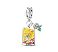 QIKAOLA S925 Serie Tarot Mujer abalorios de plata de ley para pulseras y collares Pandora