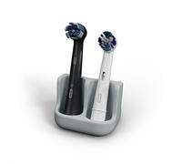 Qikfresh - Soporte para 2 cepillos | Fara Cabezales de cepillos dentales de Oral B, iO, Philips Sonicare, Waterpik, Fairywill | Fabricado en Silicona Apta para Alimentos (Gris)