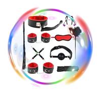 QiKKago 10 Piezas PortáTiles De PuñOs De Yoga De Cuero PortáTiles con DiseñO Multifuncional, Accesorios Casuales Profesionales para Deportes De Interior, Regalo - Regalo-K + 12 (Rojo)