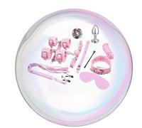 QiKKago 12pcs Set Material De Cuero Correa De Lujo con Adecuado para Todo Tipo De Camas, CóModo Ajustable para Accesorios Divertidos del Dormitorio - Accesorios De Fitness - Z + 7 (Rosa)