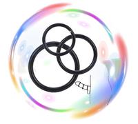 QiKKago 3 Juegos De Accesorios para Anillos De Entrenamiento Deportivo Negros Multifuncionales De Diferentes TamañOs - Accesorios De Fitness - Z+5