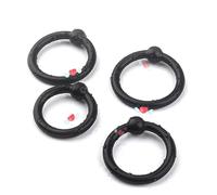QiKKago 4 Accesorios Negros Multifuncionales, Anillo EláStico Duradero, Mayor Resistencia, Regalos para Parejas - H9