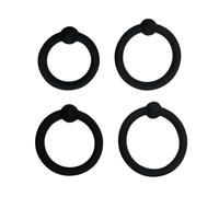 QiKKago 4 Anillos De Fitness De Silicona Suave (Modelo Negro CláSico), Imprescindibles para Los Deportes En Casa, Especialmente DiseñAdos para Entusiastas del Fitness - D2