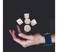 QiKKago 5 En 1, Dados De Resina Multifuncional Blanca, Ligeros Y Duraderos, Accesorios De Fitness Interiores, FáCiles De Llevar, Regalos para Parejas, F22