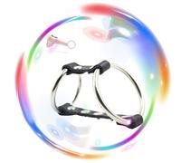 QiKKago Accesorio De Anillo Antideslizante De Fitness Multifuncional con Dos Anillos De Acero Inoxidable Conectados - Regalo De Pareja-K + 9 (Largo)