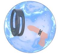 QiKKago Accesorio De Anillo Doble De Alta Elasticidad De 32mm De Los Hombres, Accesorio Protector De Silicona Hueca Negra para El Entrenamiento De Resistencia Y Estiramiento