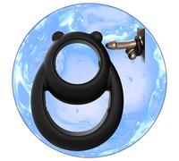 QiKKago Accesorio De Anillo Doble En Forma De Dibujos Animados Lindo Multifuncional, Herramienta De Silicona De Alta Elasticidad para El Estiramiento Y La Flexibilidad del Entrenamiento (Negro)