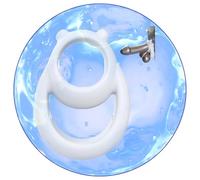 QiKKago Accesorio De Anillo Doble En Forma De Dibujos Animados Lindo Multifuncional, Herramienta De Silicona De Alta Elasticidad para Estiramiento Y Entrenamiento De Flexibilidad (Blanco)