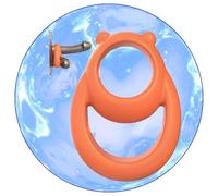 QiKKago Accesorio De Anillo Doble En Forma De Dibujos Animados Lindo Multifuncional, Herramienta De Silicona De Alta Elasticidad para Estiramiento Y Entrenamiento De Flexibilidad (Naranja)