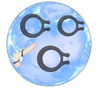 QiKKago Accesorio De Anillo En Forma De Romano De Alta Elasticidad Negra, Herramienta De Silicona De Apariencia Única para Entrenamiento De Fuerza Y Coordinación De Los Hombres