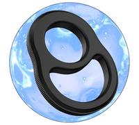 QiKKago Accesorio De Anillo Protector Negro De Los Hombres, Diseño De Patrón De Sonrisa, Herramienta Multifuncional para Estiramiento Y Entrenamiento De Flexibilidad