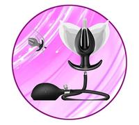 QiKKago Accesorio Inflable de Entrenamiento de Cadera de Silicona Negra, Accesorio de Forma Especial para la Formación de Cadera