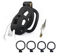 QiKKago Accesorio PortáTil Especial De ProteccióN De Fitness con 4 Anillos De TamañO, Cerradura De Resina Negra PortáTil para La ExploracióN Personal - K + 1 (XS)