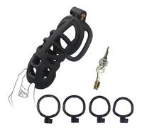 QiKKago Accesorio PortáTil Especial De ProteccióN De Fitness con 4 Anillos De TamañO, Cerradura De Resina Negra PortáTil para La ExploracióN Personal - K + 1 (L)