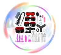 QiKKago Accesorios De Entrenamiento De TraccióN De 25 Piezas con Correa De Entrenamiento De Yoga ExtraíBle - Accesorios De Fitness - Z + 10 (Rojo)