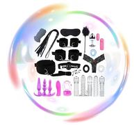 QiKKago Accesorios De Entrenamiento De TraccióN De 25 Piezas con Correa De Entrenamiento De Yoga ExtraíBle - Accesorios De Fitness - Z + 10 (Negro)