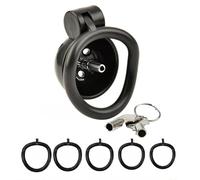 QiKKago Accesorios De Jaula De Fitness De Resina Negra, con 4 Anillos Diferentes, para Mejorar La Dureza Y La Resistencia, Herramientas Ligeras Y CóModas, Regalos para Parejas - H9