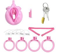 QiKKago Accesorios De Jaula De ProteccióN Especial De Resina Multifuncional, con 4 Anillos Y CinturóN De Fitness, Ligero Y CóModo, Mejora De La Eficacia De Combate, Regalos para Parejas - H4