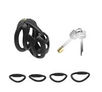 QiKKago Accesorios De Jaula Protectora Negra, Herramientas Ligeras Y CóModas, Mejora La Eficacia De Combate, con 4 Anillos De Diferentes TamañOs, Regalos para Parejas - H3