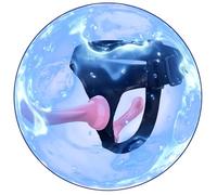 QiKKago Accesorios de Varilla de Silicona Multifuncional con Diseño Elevado a Rayas Kit de Entrenamiento de Correa de Fijación de Cuero (Rosa)