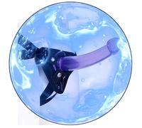 QiKKago Accesorios de Varilla de Silicona Suave Liso Púrpura Exquisito Conjunto de Soporte de Entrenamiento de Correa de Fijación Especial (Tamaño L)