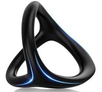 QiKKago Acesorio De Anillo De TriáNgulo De Ejercicio De Silicona Negra con Material De Alta Elasticidad, Conjunto De Entrenamiento Muscular Flexible para Ejercicio Masculino-Y7