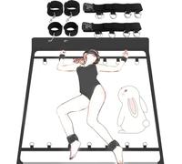 QiKKago Adecuado para Deportes De Fitness Al Aire Libre CinturóN De Fitness De Nylon CláSico Negro, FáCil De Almacenar - D9