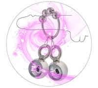 QiKKago Anillo EláStico Flexible De 4 Perlas De 35mm con Bola De Entrenamiento De Acero Inoxidable De 25mm - Engranaje para La Mejora Diaria De La Fuerza FíSica De Los Hombres (2 Bolas) - Y14.6