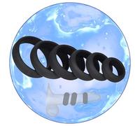 QiKKago Anillo Elástico Negro De Versión Amplia De 6 Piezas, Diferentes Tamaños para Diferentes Intensidades De Entrenamiento