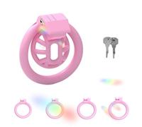 QiKKago Caja Protectora Transpirable De Resina Rosa con 4 Anillos, Accesorios Deportivos para La Comodidad Masculina (Electrodo Negativo) - H4