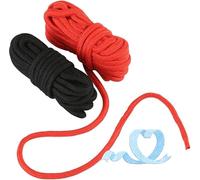 QiKKago Cama De Yoga De 10 Metros con Cuerda Roja + Negra con Ambas Manos Y Tobillos, Traje De Entrenamiento De Fuerza, Regalo para Parejas - H4