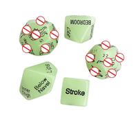 QiKKago Cinco Dados Brillantes, Grabados con Patrones De AccióN Claros, Instrucciones úNicas del Juego, Regalo De Pareja - H6