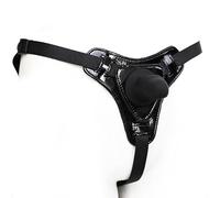 QiKKago CinturóN De Cuero Negro para Mujer con Varilla De Silicona Larga Y Corta, Correa De Tres VíAs Ajustable + Varilla De Silicona para El Entrenamiento De Resistencia - K + 3.1 (S)