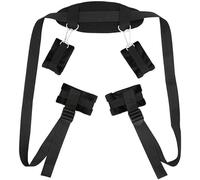 QiKKago CinturóN De Fitness Deportivo Ajustable De Nylon Negro De Moda Multifuncional para El Entrenamiento De Fuerza De Manos, Piernas Y Cuello, Adecuado para Ejercicios AeróBicos Interiores - D38