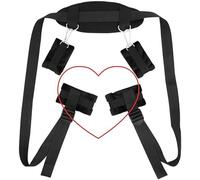 QiKKago Cinturón de yoga ajustable de nailon negro para entrenamiento de fuerza de manos y piernas, regalo de pareja-H25