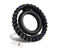 QiKKago CláSico De Moda Negra, Material De Silicona Suave De Alta Elasticidad, Deportes Extremos Al Aire Libre, Anillo De Entrenamiento En Espiral De Doble Anillo, Accesorios De Yoga De Fitness - D20