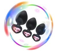 QiKKago Conjunto Multifuncional De Entrenador De ArticulacióN De Cadera De 3 Piezas, Equipado con Diamantes En Forma De CorazóN Accesorios EláSticos -K + 10 (Rosa Claro)