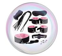 QiKKago Conjunto PortáTil De Ocho Piezas De Correas De Nylon Rectas con FáCil InstalacióN, Herramienta De Ayuda De Yoga para El Equipo De Yoga En El Hogar - Regalo De Pareja-K + 10 (Rosa)