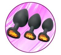 QiKKago Cono Cónico de Silicona Suave de 3 Piezas con Exquisitas Decoraciones en Forma de Corazón, Accesorio Portátil para el Entrenamiento de Cadera (Amarillo)