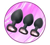 QiKKago Cono Cónico de Silicona Suave de 3 Piezas con Exquisitas Decoraciones en Forma de Corazón, Accesorio Portátil para el Entrenamiento de Cadera (Rosa)