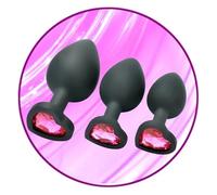 QiKKago Cono Cónico de Silicona Suave de 3 Piezas con Exquisitas Decoraciones en Forma de Corazón, Accesorio Portátil para el Entrenamiento de Cadera (Rosa)