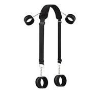 QiKKago Correa De Tobillo De Pulsera De Nylon Ajustable Negra, Cama De Ejercicio De Yoga, Correa De Fitness CóModa para PuñOs, Bdsm Strap, Regalos para Parejas - H4