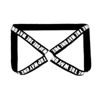 QiKKago Correas De CinturóN De Cuatro VíAs Ajustables con Texto De Color, Banda De Soporte De Cuatro VíAs para Hombres-K + 7 (Blanco Y Negro)