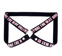 QiKKago Correas De CinturóN De Cuatro VíAs Ajustables con Texto De Color, Banda De Soporte De Cuatro VíAs para Hombres-K + 7 (Rosa)