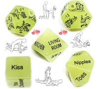 QiKKago Dados Acrílicos Luminosos Multifuncionales Dados Luminosos Juego De 5 - Q2