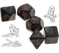 QiKKago Dados De Plástico Negro, Geniales para Tomar Decisiones En Los Juegos - Z