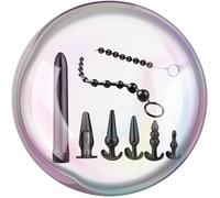 QiKKago Entrenador De Silicona Multifuncional Negro Ajustable con Accesorios De Forma Diferente, Combinado con Equipo De Gimnasio para Entrenamiento De Flexibilidad - Regalo -K + 5 (8 Piezas)