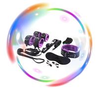 QiKKago Estable Y CóModo! CinturóN De Cama De Cuero De Ocho Piezas Le Trae Una Experiencia De SueñO CóModa - Accesorios De Fitness - Z + 10 (PúRpura)