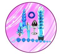 QiKKago Exquisito Set de Entrenamiento Multifuncional Azul de 7 Piezas para Entrenamientos de Estiramiento Abdominal y Cadera