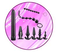 QiKKago Exquisito Set de Entrenamiento Multifuncional Negro de 8 Piezas para Ejercicios de Estiramiento Versátiles Diarios